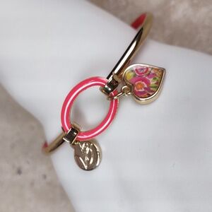 Vera Bradley "Clementine" Enamel Heart Charm Bracelet